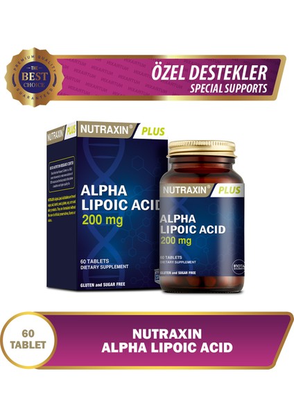 Alpha Lipoic Acid 200mg Takviye Edici Gıda 60 Tablet modelleri