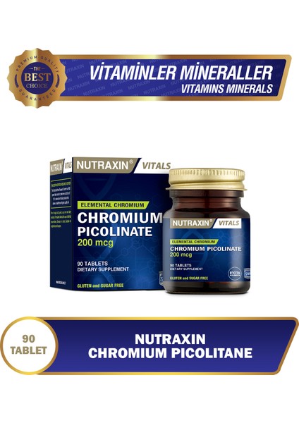 Chromium Picolinate 200 Mcg 90 Tablet modelleri