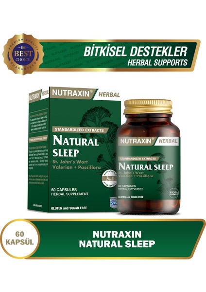 Naturel Sleep 60 Kapsül - Sarı Kantaron, Pasiflora, Kedi Otu modelleri