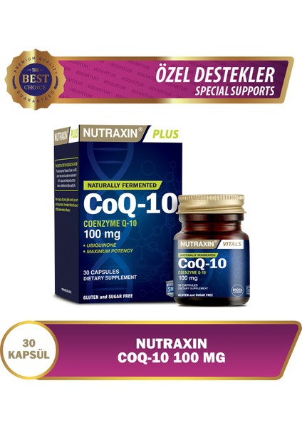 Koenzim Q10 100 Mg Takviye Edici Gıda 30 Yumuşak Kapsül - Coenzym, Coq10 modelleri