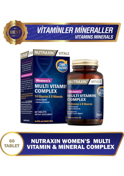 Women's Multi Vitamin Complex 60 Tablet fiyatları
