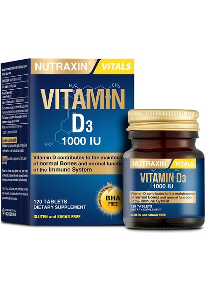 D3 Vitamini 120 Tablet - D3 1000 Iu
