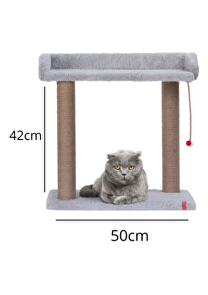 Geniş Yataklı Oturaklı Kedi Tırmalaması Platform 50 x 34 cm Yükseklik 54 cm indirimleri