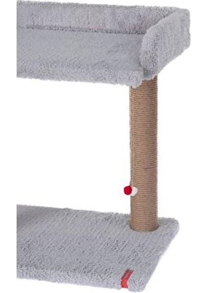 Geniş Yataklı Oturaklı Kedi Tırmalaması Platform 50 x 34 cm Yükseklik 54 cm