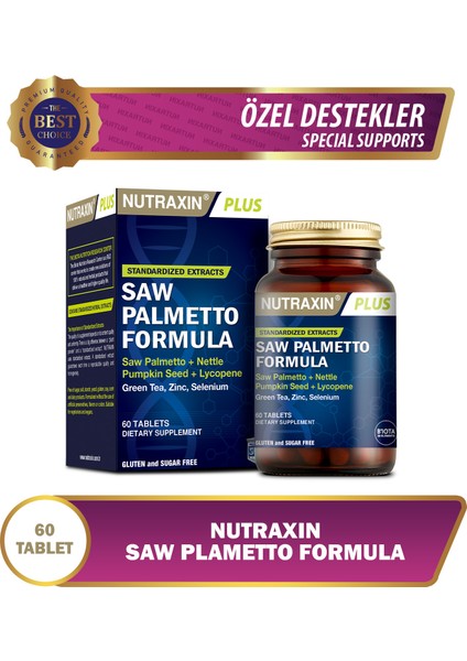 Saw Palmetto Formula 60 Tablet - Cüce Palmiye, Isırgan Otu, Yeşil Çay, Likopen, Çinko, Selenyum modelleri