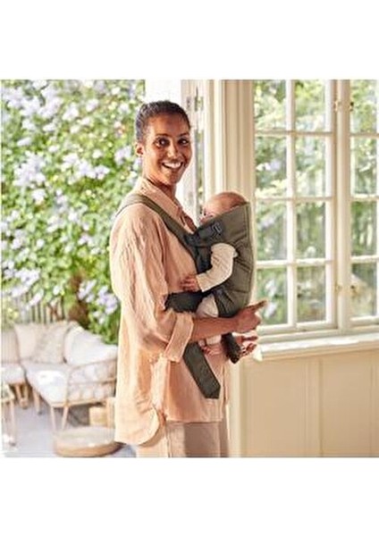 Kanguru Mini 3D Pamuk / Koyu Yeşil 0-2 Yaş için Yumuşak ve Rahat Taşıma