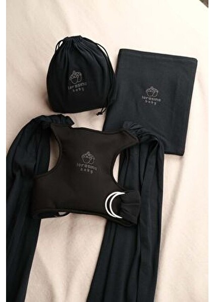 Baby Sırt Destekli Ayarlanabilen Sling Taşıma Şalı Gri Renk Ergonomik Tasarım ile Konforlu Kullanım