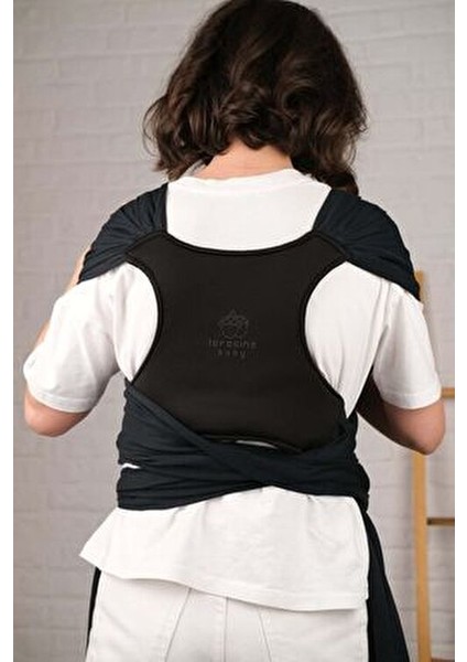 Baby Sırt Destekli Ayarlanabilen Sling Taşıma Şalı Gri Renk Ergonomik Tasarım ile Konforlu Kullanım