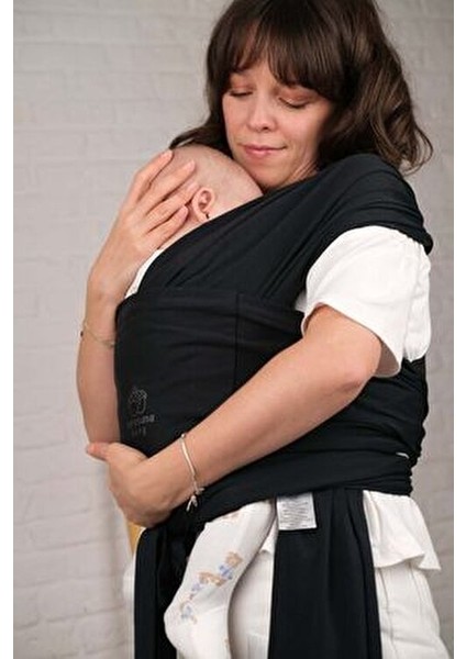 Baby Sırt Destekli Ayarlanabilen Sling Taşıma Şalı Gri Renk Ergonomik Tasarım ile Konforlu Kullanım