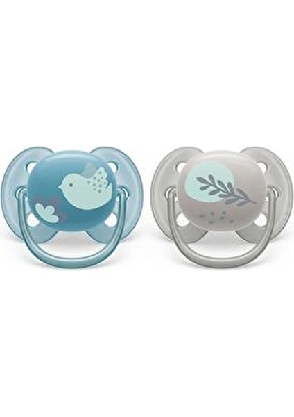 Ultra Soft Yumuşak Kauçuk 2'li Emzik 6-18 Ay Hassas Ciltler İçin Özel Tasarım modelleri