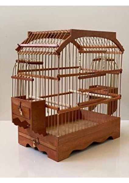 Ahşap Kuş Kafesi 40 cm Yükseklik 35 cm Genişlik 21.5 cm Derinlik ile Kolay Temizlik indirimleri