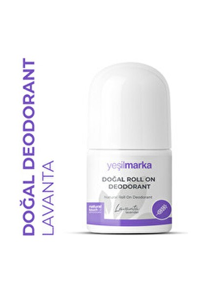 Doğal Deodorant Lavanta Kokulu Kadın Roll-on 24 Saat Etkin Koruma