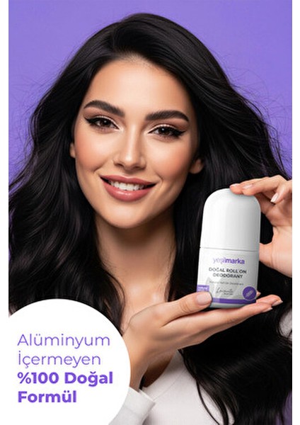 Doğal Deodorant Lavanta Kokulu Kadın Roll-on 24 Saat Etkin Koruma
