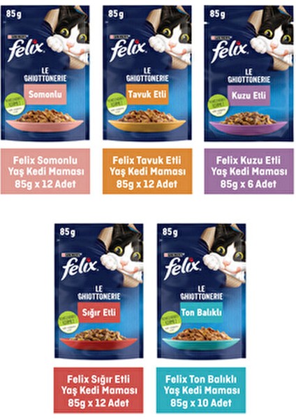85 gr x 52 Adet Karışık Yaş Kedi Maması Besleyici İçerik ile Lezzetli Tatlar fiyatları