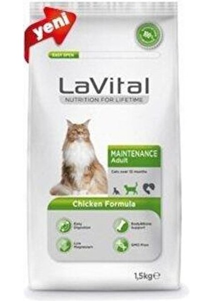 La Vital Tavuklu Yetişkin Kedi Maması 1,5 kg Maintenance Adult Formül Kolay Sindirimli fiyatları
