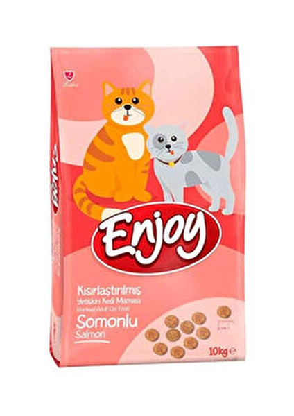 10 kg Somonlu Kısırlaştırılmış Yetişkin Kedi Maması Premium Kalite ve Besleyici İçerik