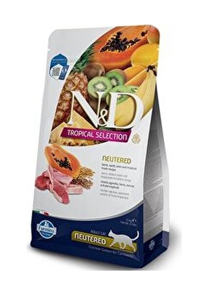 ND Kısır Kedi Maması Tropical Meyveli Kuzu Etli 1,5 kg Süper Premium Kalite fiyatları
