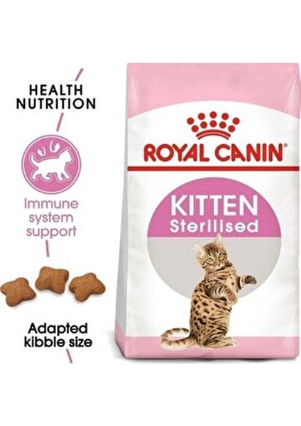 Kuru Kedi Maması 2 kg Sterilised Kısırlaştırılmış Yavru Kediler İçin İstiridye Tatlı