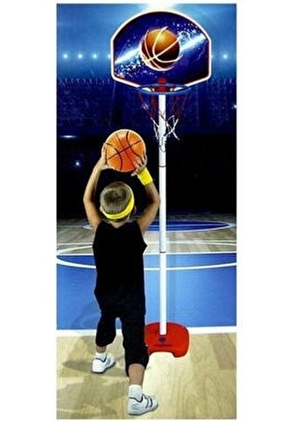 Ayaklı Ayarlanabilir 3 Farklı Boy Basket Potası Ve Top Eğlenceli Tasarım ile Dış Mekan Kullanımı