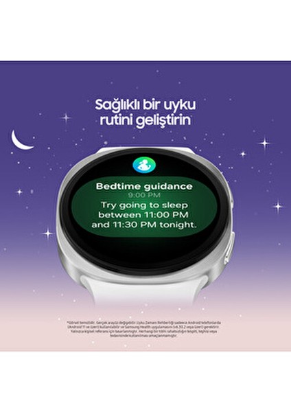 Galaxy Watch8 Small Gümüş SM-L320NZSATUR Akıllı Saat Kalp Ritmi Ölçme ve GPS Özellikleriyle