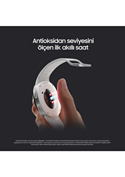 Galaxy Watch8 Small Gümüş SM-L320NZSATUR Akıllı Saat Kalp Ritmi Ölçme ve GPS Özellikleriyle