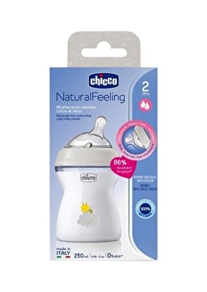 250 ml Natural Feeling Pp Biberon 2+ Ay (2 Adet) Yumuşak Silikon Emzik ile Kolik Riskini Azaltır fırsatları