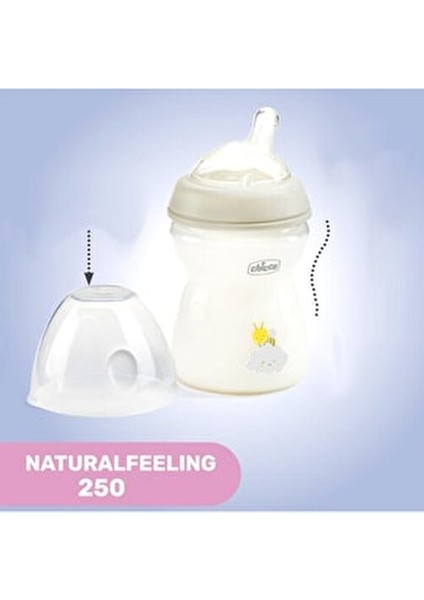 250 ml Natural Feeling Pp Biberon 2+ Ay (2 Adet) Yumuşak Silikon Emzik ile Kolik Riskini Azaltır indirimleri
