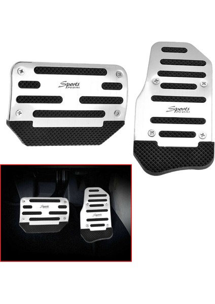 2pcs Gaz Hızlandırıcı Pedal ve Fren Pedalı Kapak Ayak Pedi Evrensel Otomatik Şanzıman Arabası (Yurt Dışından) modelleri