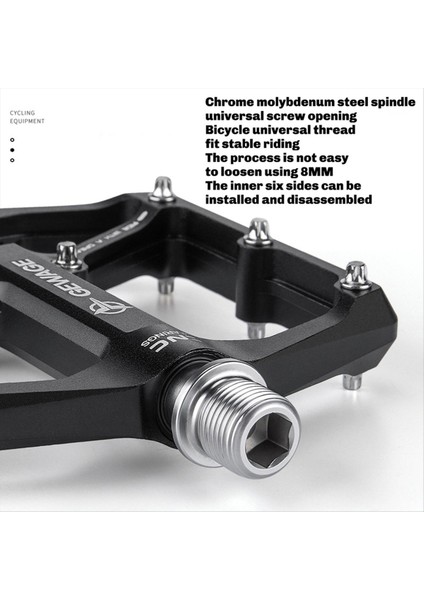 Gewage Bisiklet Pedalı Tek Parçalı Cnc Alüminyum Alaşım Ultralight Seal Du Youring Bisiklet Pedalları Aksesuarlar Siyah (Yurt Dışından) fiyatları