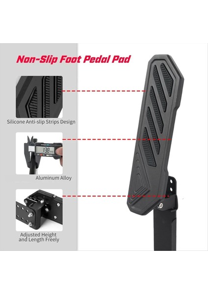 Ölü Pedal Sürücüsü Ayak Dinlenme Jeep Wrangler Için Sol Yan Kick Panel Jl Jlu 4xe Gladyatör Için Jt Anti-Slip 2018-2022 Siyah (Yurt Dışından) fırsatları