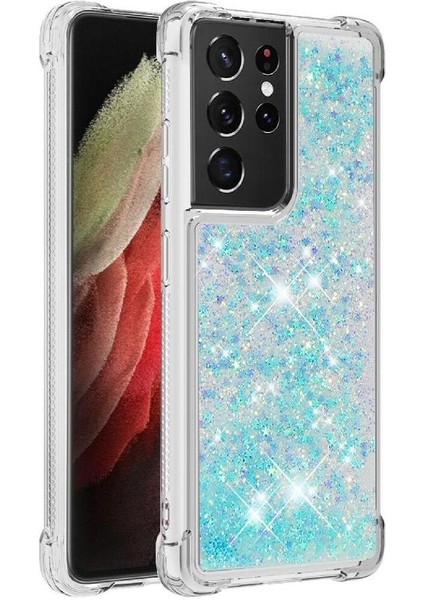 Samsung Galaxy S21 Ultra 5g Glitter Sparkle Sevimli Quicksand Için Telefon Kılıfı (Yurt Dışından)