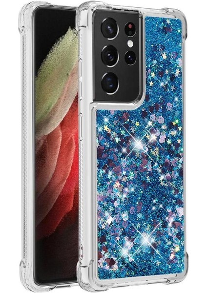 Samsung Galaxy S21 Ultra 5g Glitter Sparkle Sevimli Quicksand Için Telefon Kılıfı (Yurt Dışından)