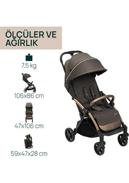 Goody Xplus Kabin Travel Sistem-Seyahat Sistem Bebek Arabası Bronze Lizard Re_lux