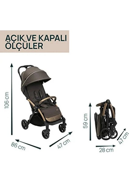 Goody Xplus Kabin Travel Sistem-Seyahat Sistem Bebek Arabası Bronze Lizard Re_lux