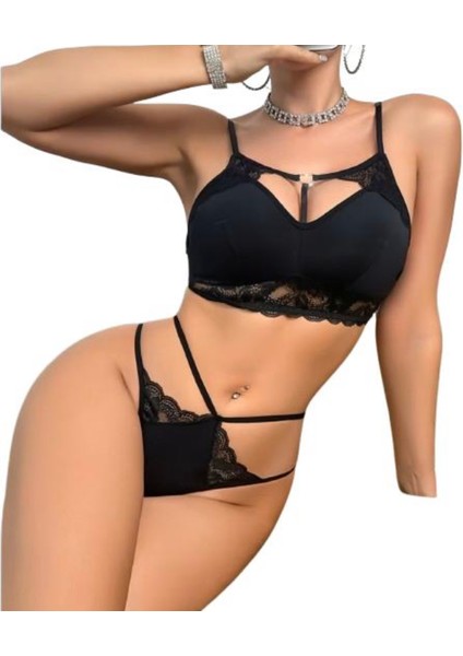Kadınlar Için Tam Kapsamlı Eşleşen Iç Çamaşırı & Lingerie Takımı - Dantel Detaylı Sütyen & Külot Seti, Düz Renk Olgun Tarz, Günlük Kıyafetler Veya Özel Günler Için Rahat- Kadın Giyim modelleri