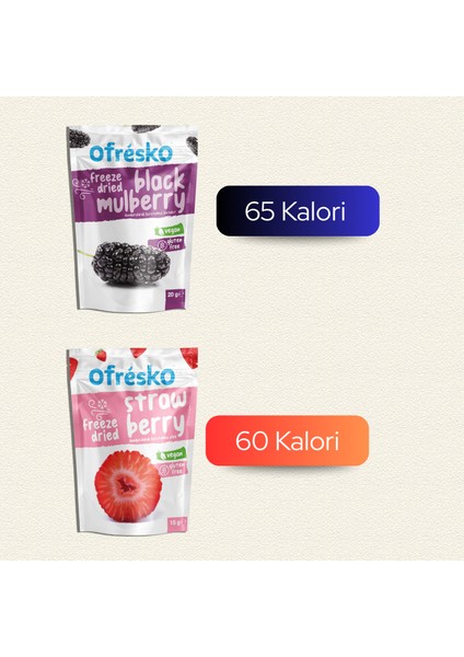 Kuru Meyve Cipsi 2'li Mix Paket – Dondurularak Kurutulmuş Karadut Ve Çilek - Kuru Meyve fiyatları