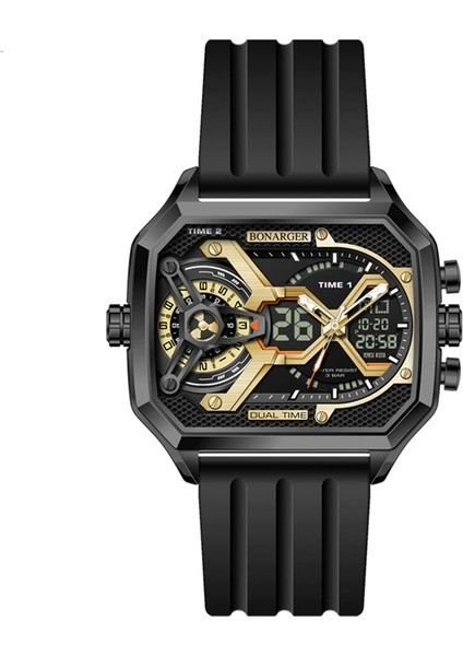 Büyük Kadranlı Erkek Saati Çok Işlevli Spor Stili Işıklı Su Geçirmez Kişilik Yeni (Yurt Dışından)