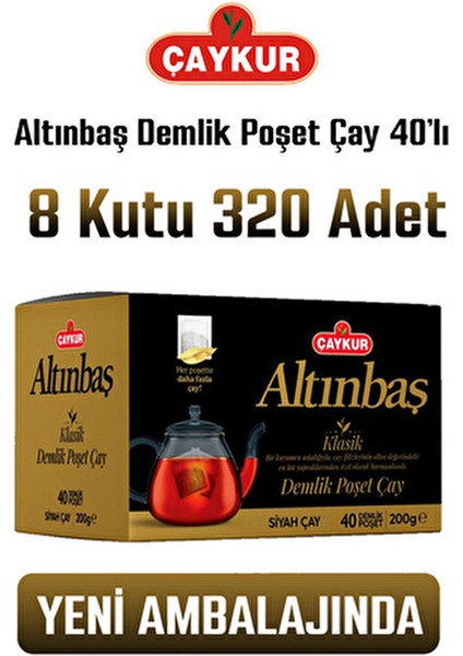 Altınbaş Sade Demlik Poşet Çay 200 gr 40'lı x 8 Kolay Demlik Çay fiyatları