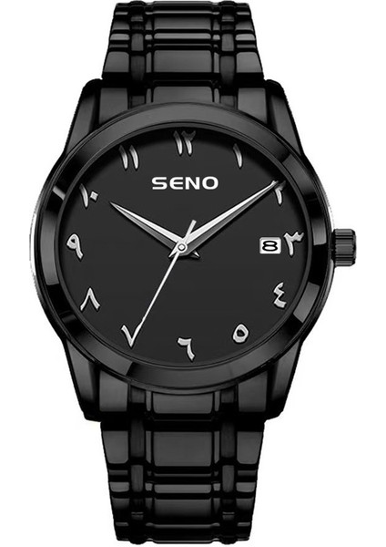 Erkek Saati Iş Üst Düzey Saat Arap Çelik Bantlı Kuvars Erkek (Yurt Dışından)