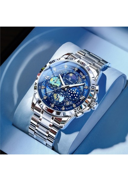 Erkek Saati Tam Otomatik Su Geçirmez Moda Kore Tarzı Yıldızlı Gökyüzü Erkek Öğrenci Işıklı Takvim (Yurt Dışından) fiyatları