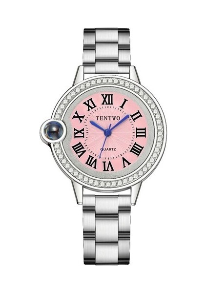 Yüz Dil Itiraf Balon Elmas Işlemeli Kuvars Saat Katı Saat (Yurt Dışından)