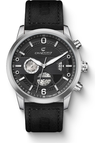 Erkek Deri Kayışlı Çok Işlevli Kuvars Saat (Yurt Dışından)