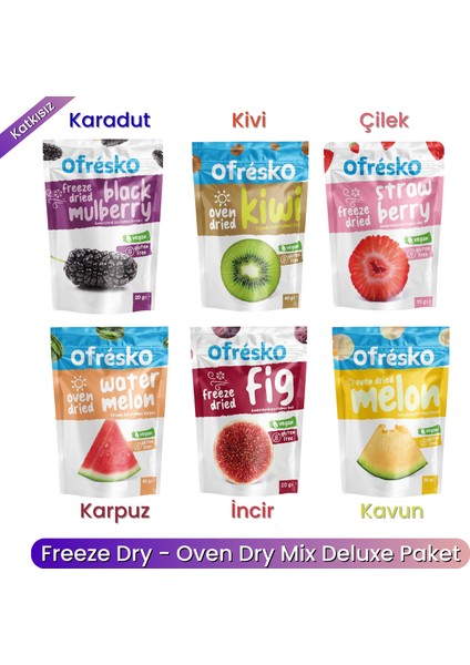 Kuru Meyve Cipsi 6'lı Deluxe Paket