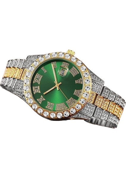 Erkekler Için Avrupa ve Amerikan Tarzı Hip-Hop Feng Shui Hayalet Roma Elmas Kuvars Saati (Yurt Dışından) fiyatları