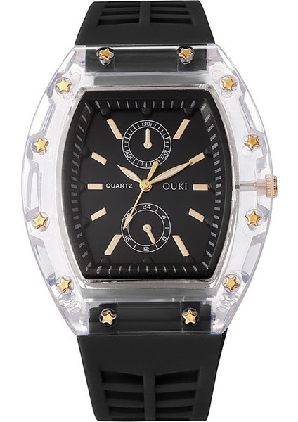 Şeffaf Namlu Şeklindeki Yeni Saat Rahat Niş Richard Serisi Kuvars Erkekler Için (Yurt Dışından)