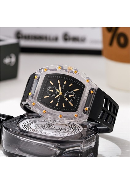 Şeffaf Namlu Şeklindeki Yeni Saat Rahat Niş Richard Serisi Kuvars Erkekler Için (Yurt Dışından) fiyatları