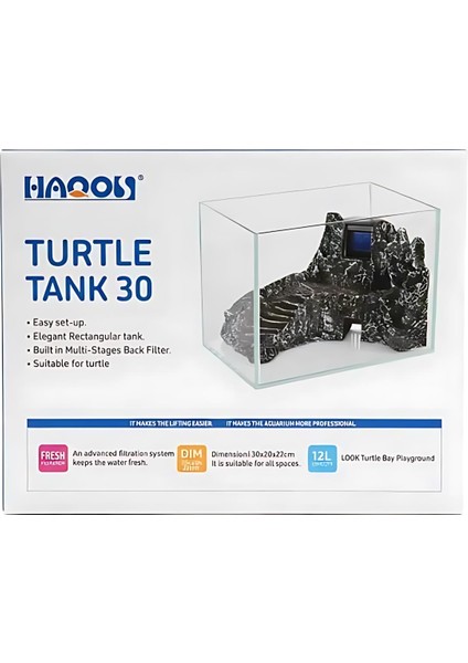 Turtle Tank 30 Kaplumbağa Akvaryumu 12LT