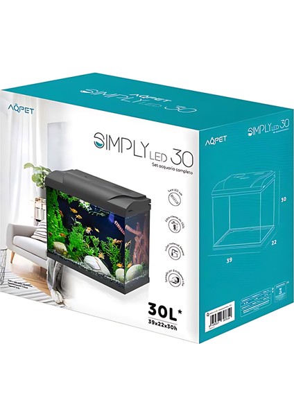Sımply LED 30 Akvaryum 30LT Siyah modelleri