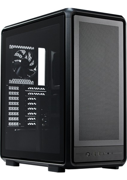 Masterframe 500TG Mesh MF500M-KHNN-S01 2X200MM(ÖN)-1X120MM(ARKA) Fan Atx Btf Alüminyum Siyah Mid Tower Gaming (Oyuncu) Kasası modelleri