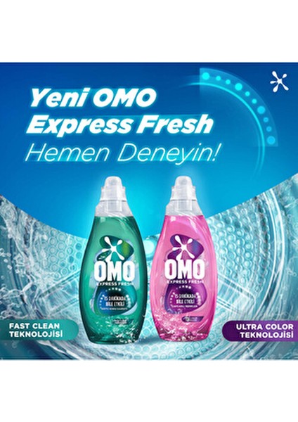 Express Fresh Sıvı Çamaşır Deterjanı 1480 ml X3 Renkli ve Siyahlar için 37 Yıkama Hızlı Temizlik
